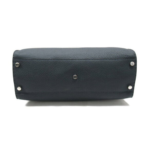 Fendi Peekaboo Handbag Leather Navy Blue Bag Business Work - Picture 4 of 10